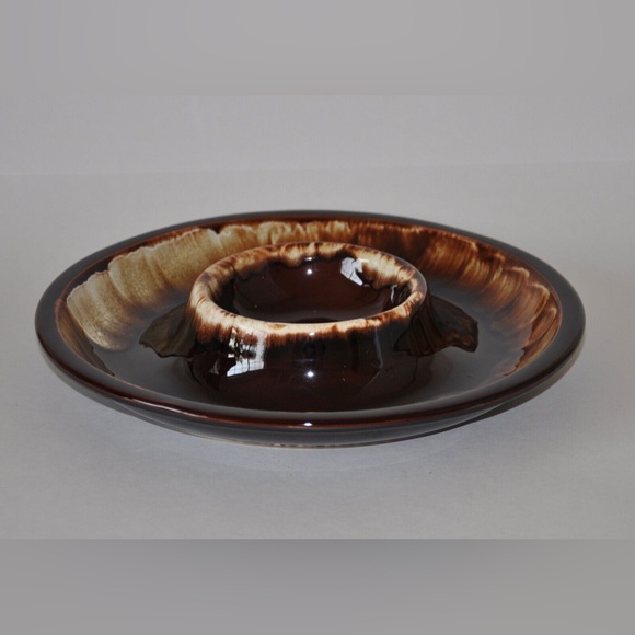 Pfaltzgraff Gourmet 12.25" Chip Dip Serving Bowl Plate Mid Century Modern MCM - Picture 2 of 3